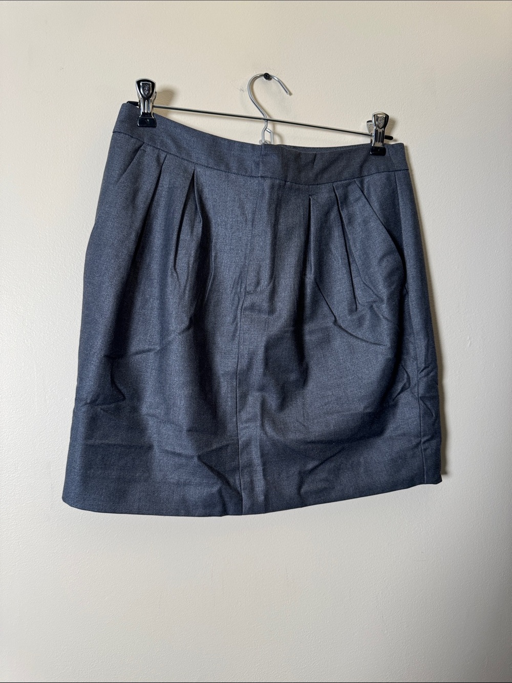 Banana Republic Charcoal Pleated Mini Skirt